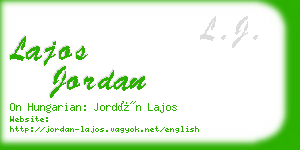 lajos jordan business card